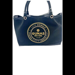 Gunas New York Canvas Double Handle Tote w/ Pouch Ruth Black